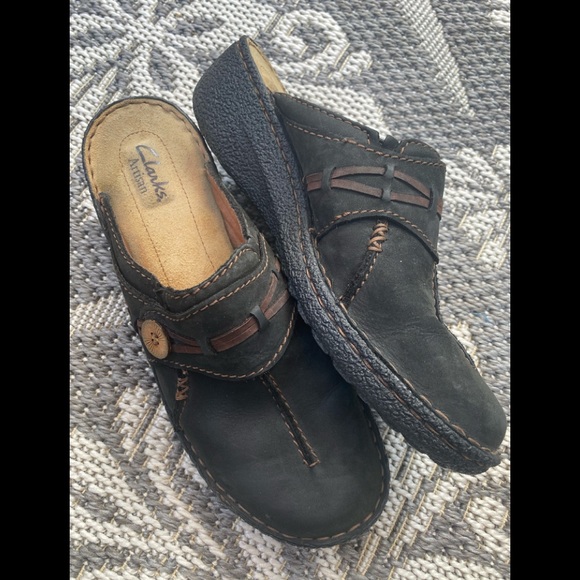 Clarks Artisan Women’s Size 9 Leather Clog Mules💕 - Picture 8 of 9